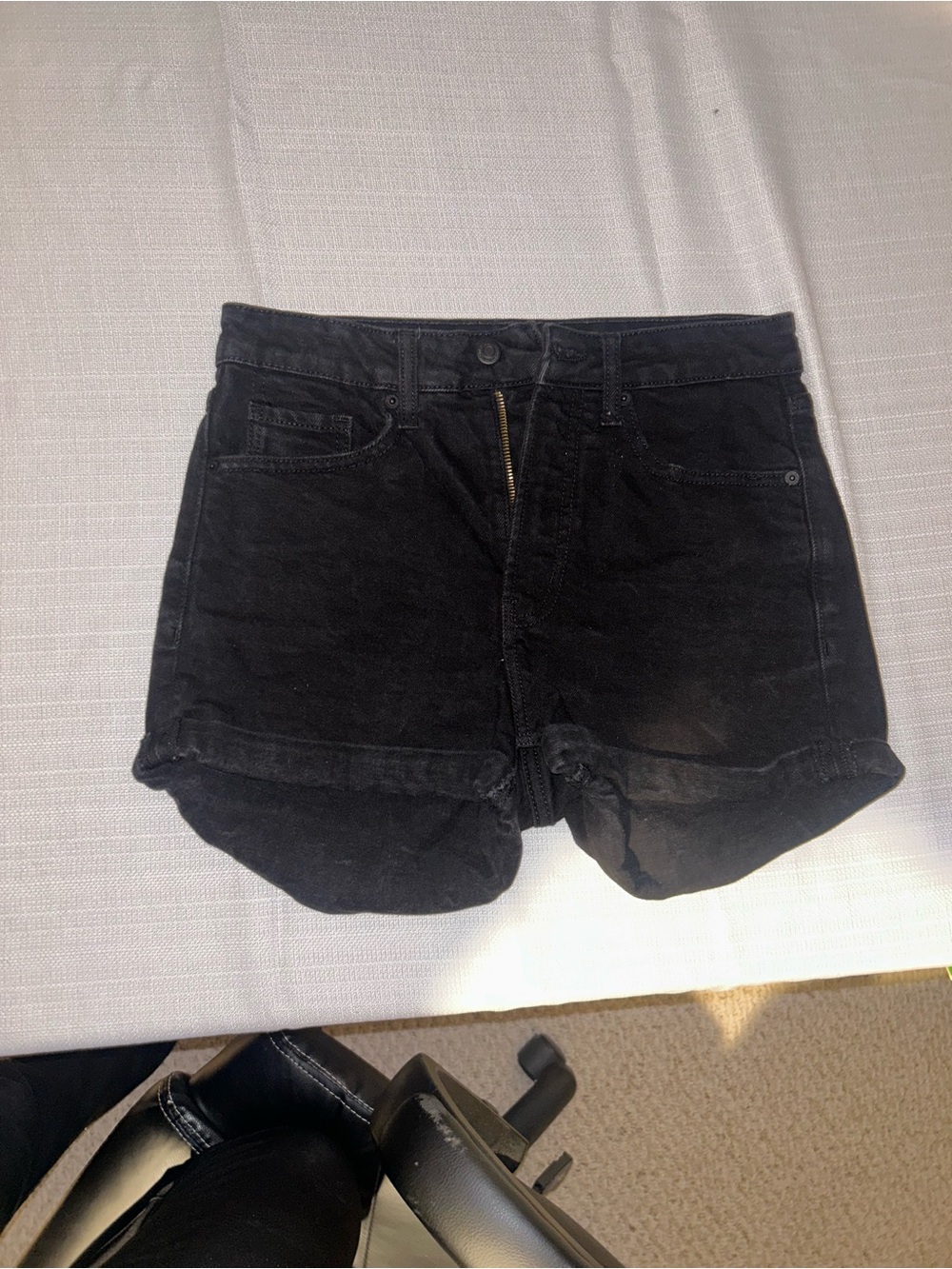 Old Navy Black High-Rise Denim Shorts